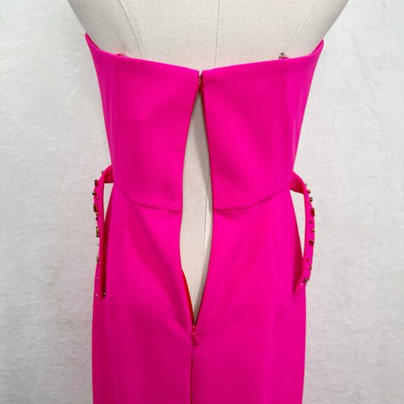 NWT Sachin + Babi Daniella Gown Electric Pink Formal Wedding Guest Column Size 4 - Picture 8 of 14